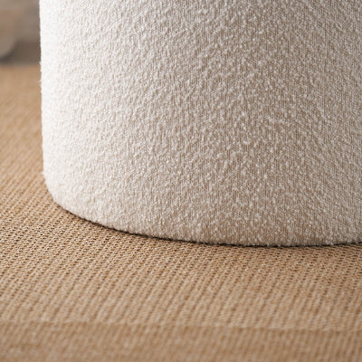 Valero White Boucle Accent Chair