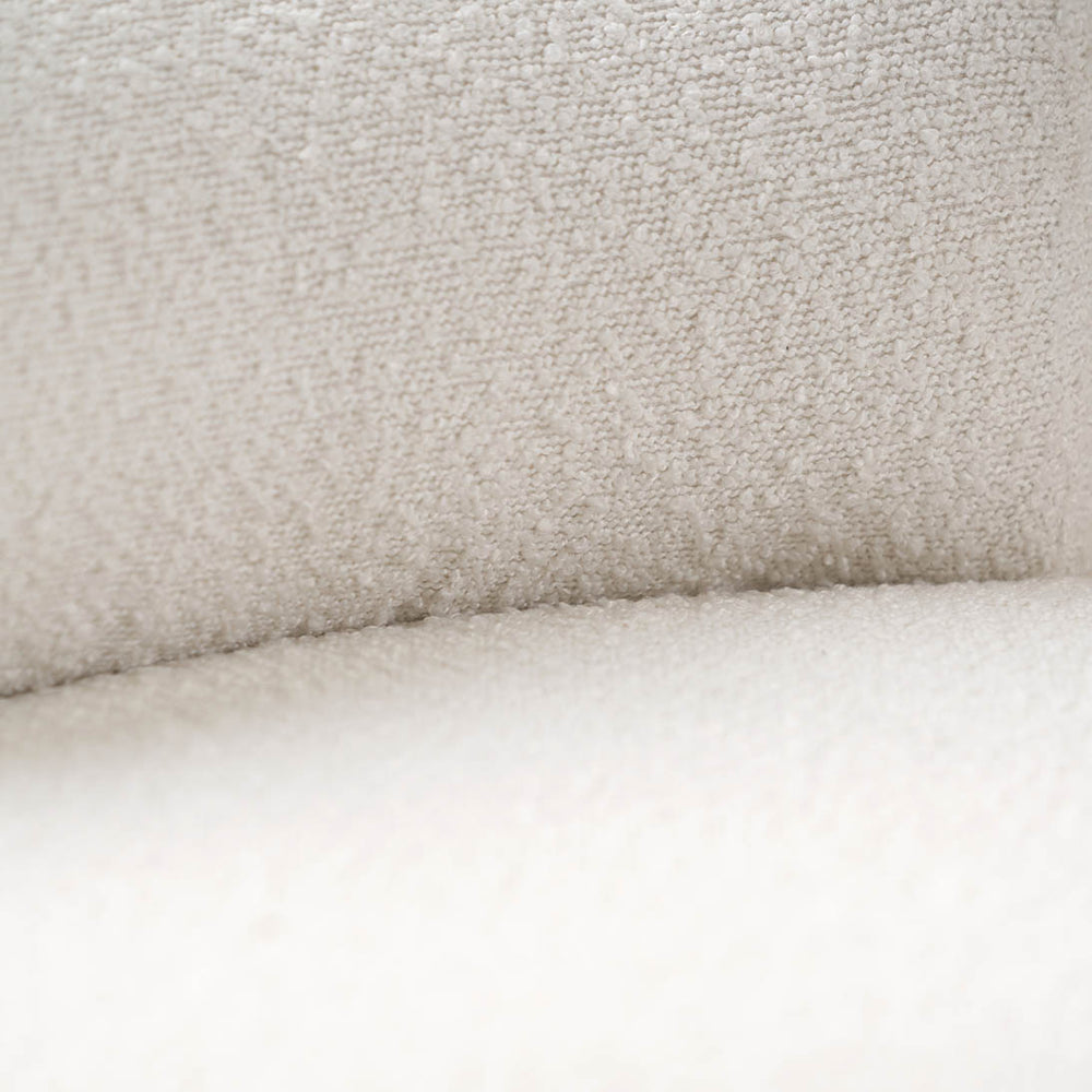 Valero White Boucle Accent Chair
