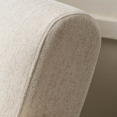 Arezzo White Fabric Chair