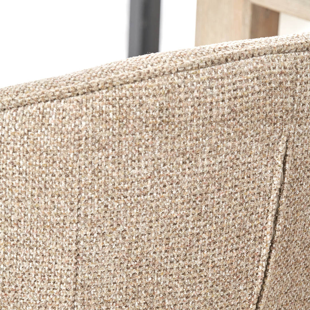 Shelby Mocha Textured Marl Chenille Tub Dining Chair