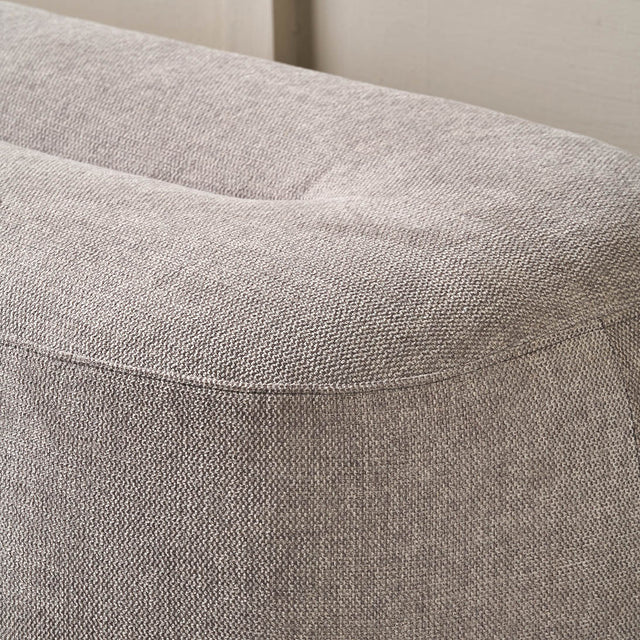 Carmen Light Grey Chenille Bench