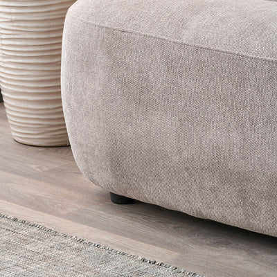 Carmen Light Grey Chenille Bench