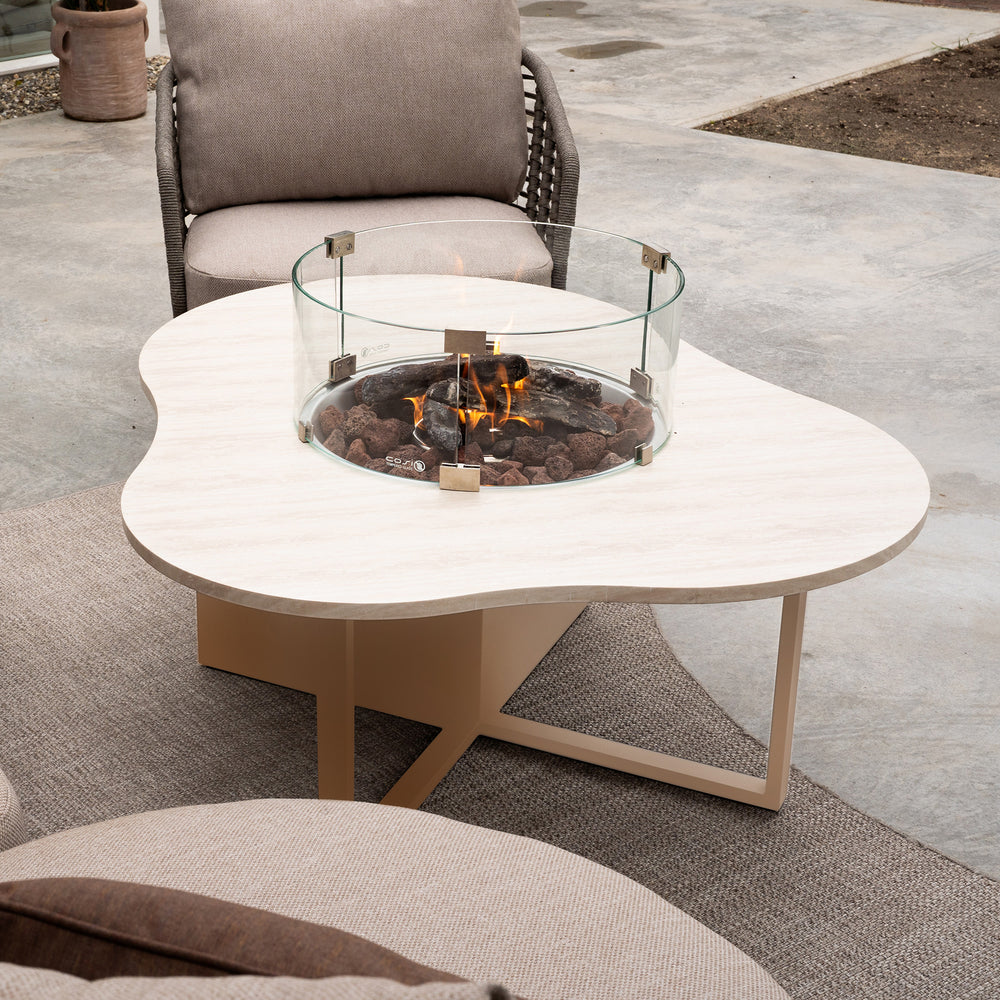Cosiloft Novi Sandy Beige Fire Pit Table