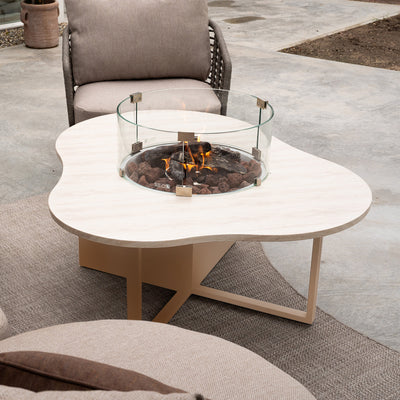 Cosiloft Novi Sandy Beige Fire Pit Table
