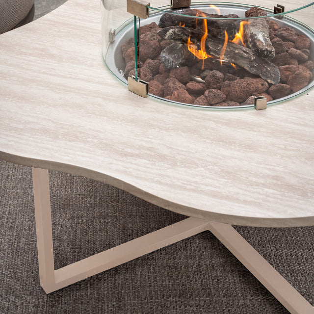 Cosiloft Novi Sandy Beige Fire Pit Table