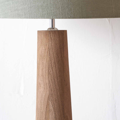 Alisha Natural Conical Wood Floor Lamp Base