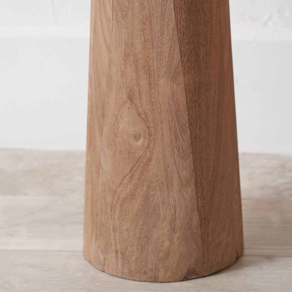 Alisha Natural Conical Wood Floor Lamp Base
