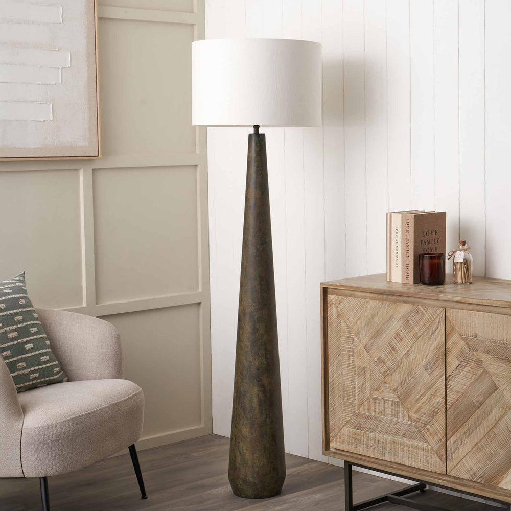 Arden Verdi Gris Metal Conical Floor Lamp Base