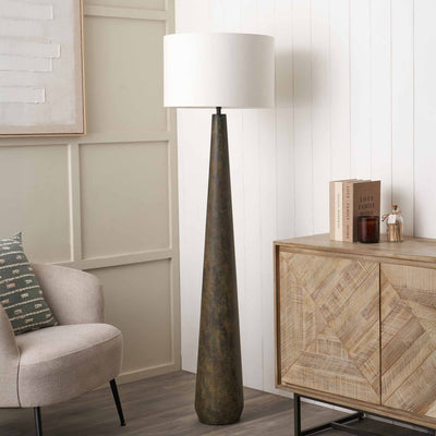 Arden Verdi Gris Metal Conical Floor Lamp Base