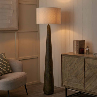 Arden Verdi Gris Metal Conical Floor Lamp Base