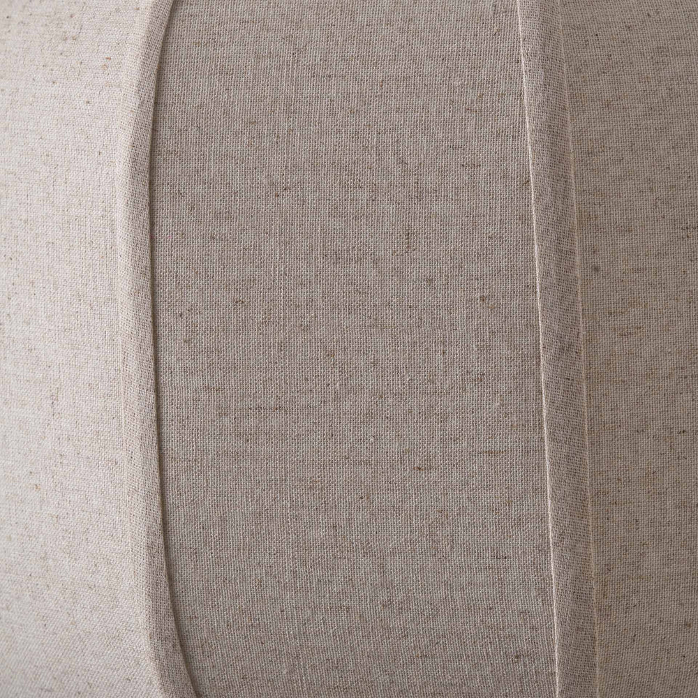 Otis Black and Natural Linen Structured Floor Lamp