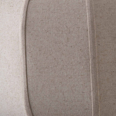 Otis Black and Natural Linen Structured Floor Lamp