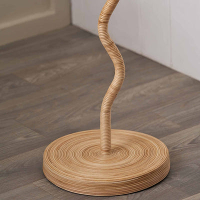 Pulau Rattan Wave Floor Lamp Base