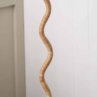 Pulau Rattan Wave Floor Lamp Base