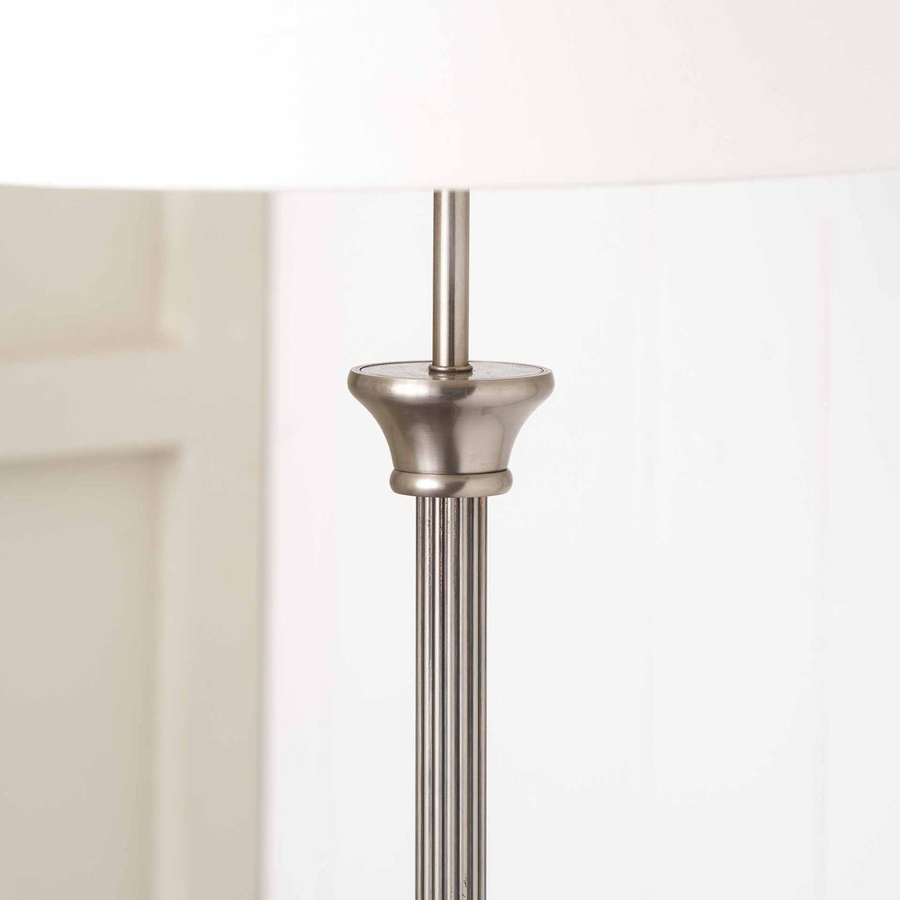 Marcello Antique Silver Metal Floor Lamp Base