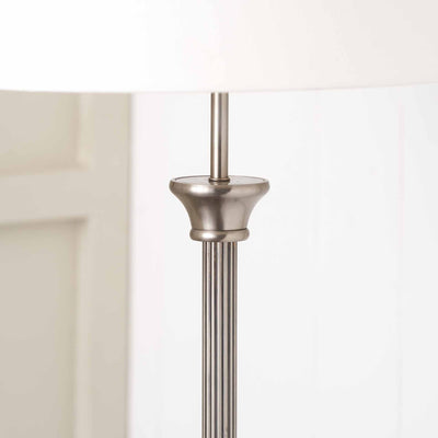 Marcello Antique Silver Metal Floor Lamp Base