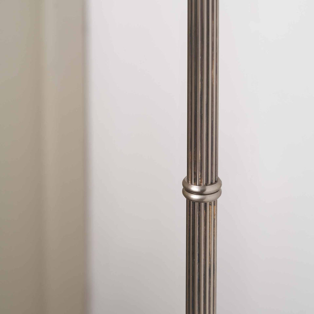Marcello Antique Silver Metal Floor Lamp Base