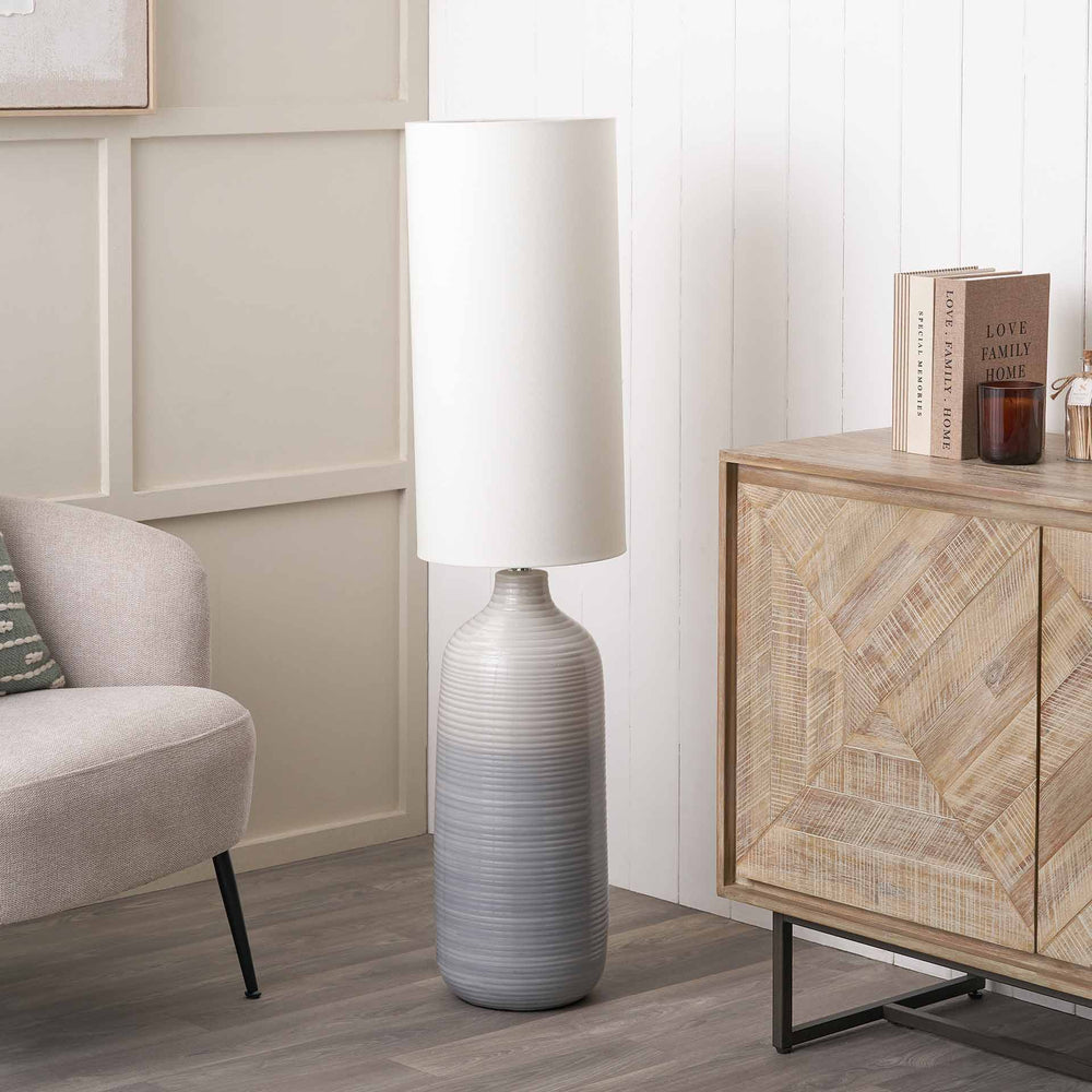 Turan Blue and Grey Ombre Floor Lamp