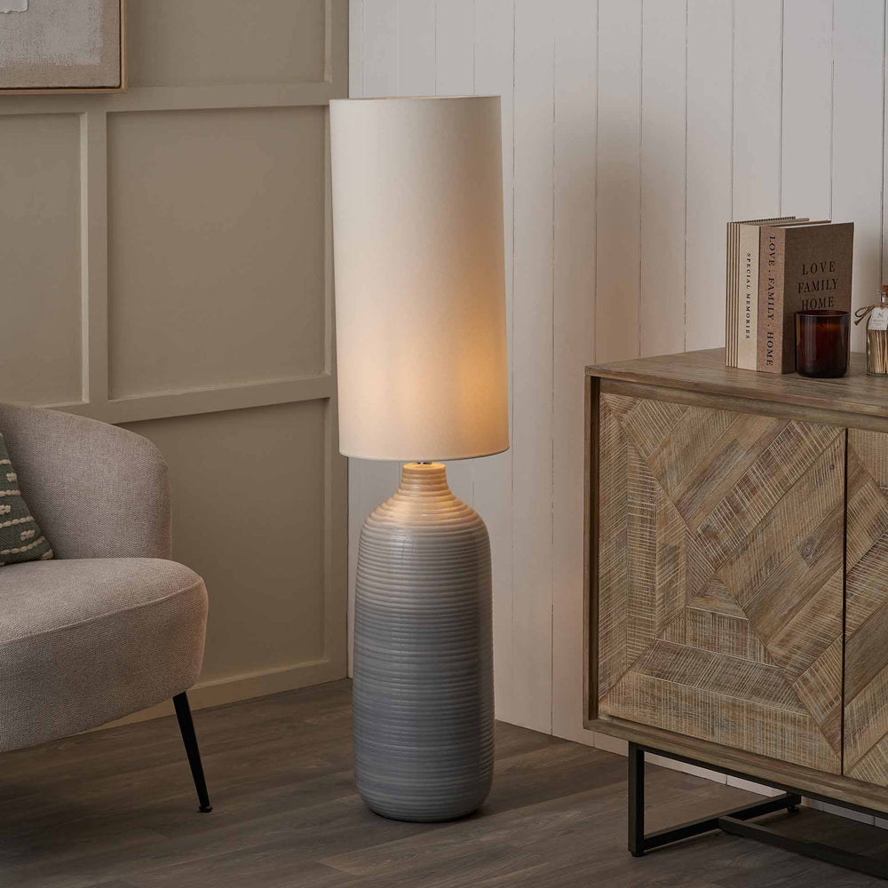 Turan Blue and Grey Ombre Floor Lamp