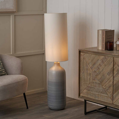 Turan Blue and Grey Ombre Floor Lamp