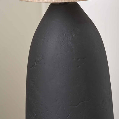 Avery Black Vintage Textured Ceramic Floor Lamp