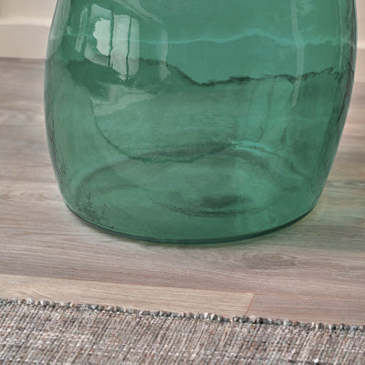 Lucia Sea Green Organic Shaped Recycled Glass Tall Vase