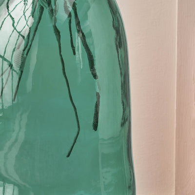 Lucia Sea Green Organic Shaped Recycled Glass Tall Vase