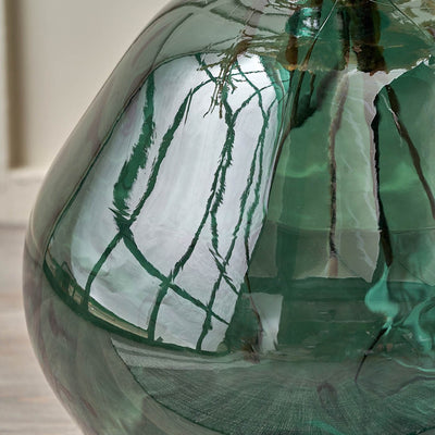 Lucia Sea Green Organic Shaped Recycled Glass Vase