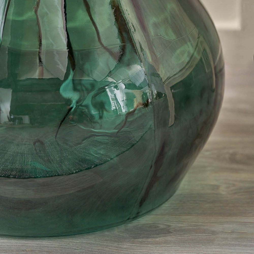 Lucia Sea Green Organic Shaped Recycled Glass Vase