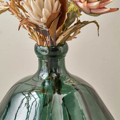 Lucia Sea Green Organic Shaped Recycled Glass Vase