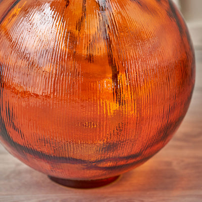 Diego Orange Round Recycled Glass Vase