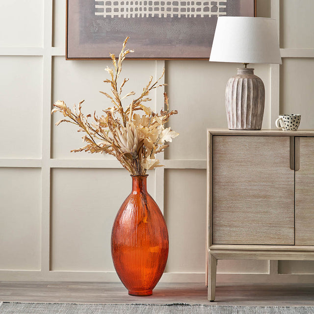 Diego Orange Tall Recycled Glass Vase