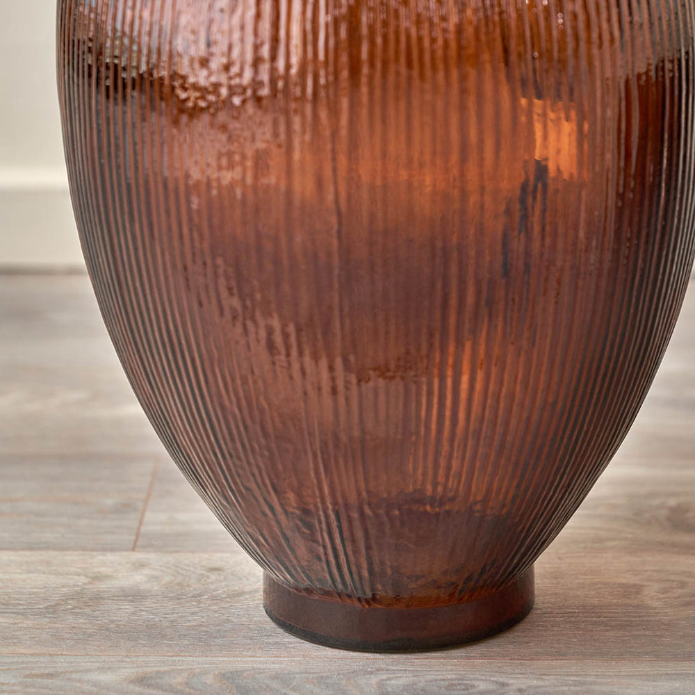 Diego Pecan Brown Tall Recycled Glass Vase