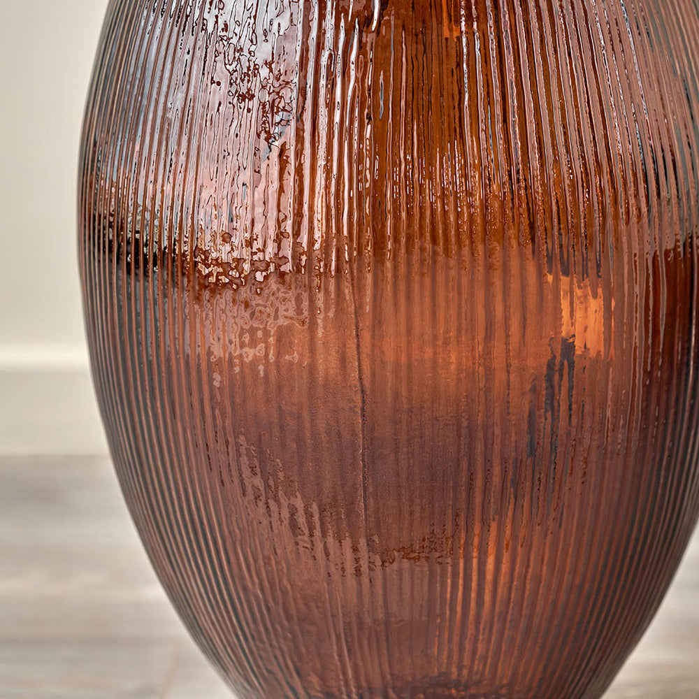 Diego Pecan Brown Tall Recycled Glass Vase