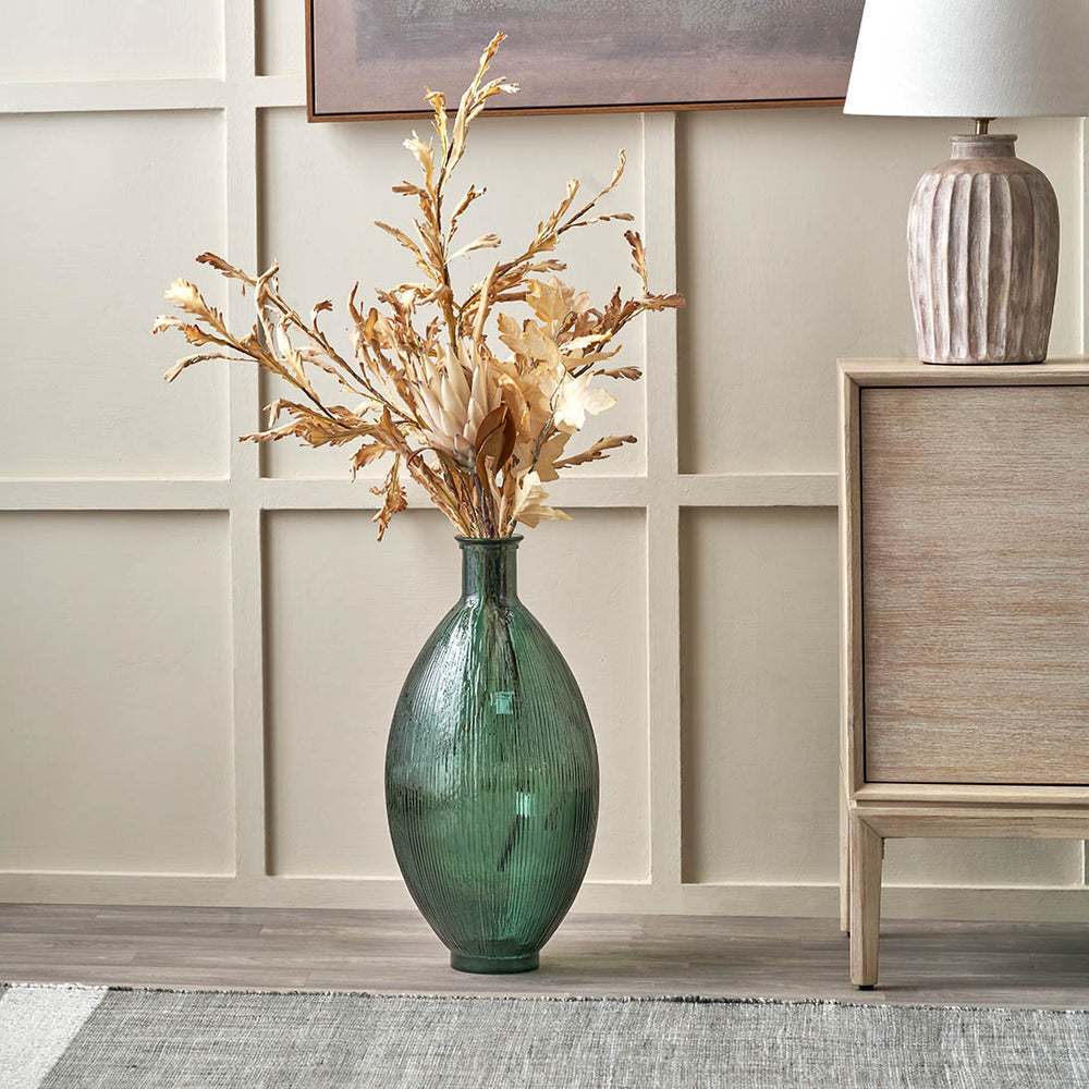 Diego Sea Green Tall Recycled Glass Vase