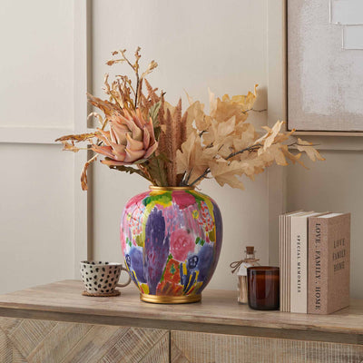 Jolie Multi Colour Ceramic Urn Vase