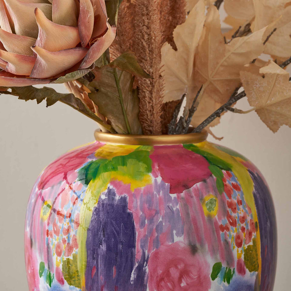 Jolie Multi Colour Ceramic Urn Vase