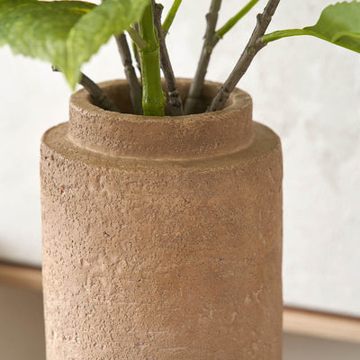 Gaia Concrete Brown Stoneware Vase