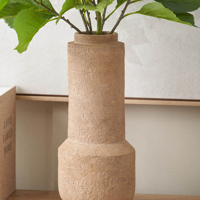 Gaia Concrete Brown Stoneware Vase