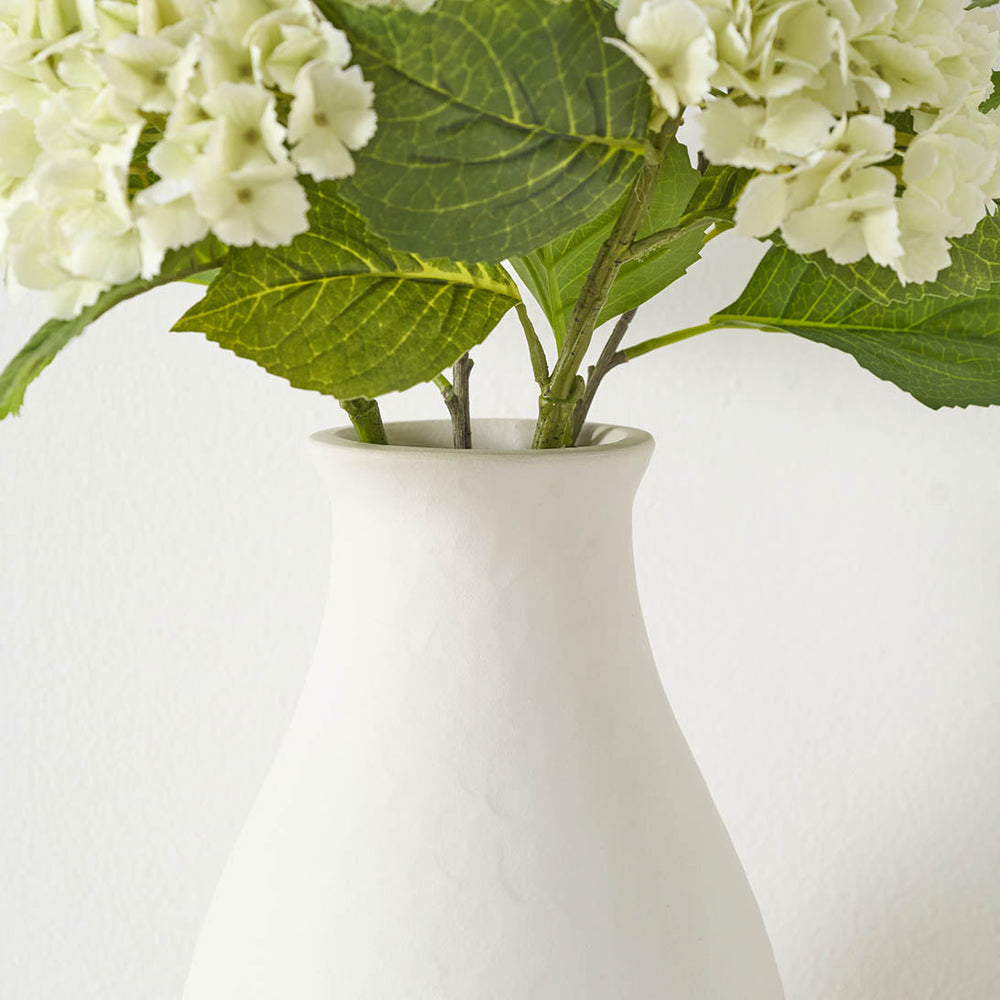 Eira White Textured Stoneware Vase