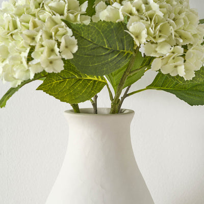 Eira White Textured Stoneware Vase