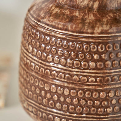 Evelina Dot Design Brown Glaze Vase