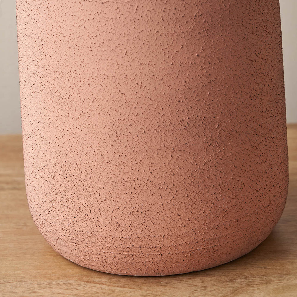 Amos Natural Textured Terracotta Decorative Vase with Handles Large