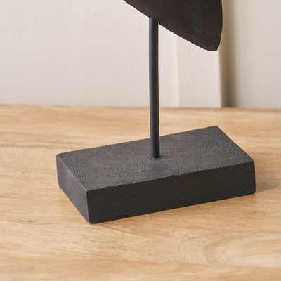 Aquaia Black Handcarved Mango Wood Altum Angelfish Ornament