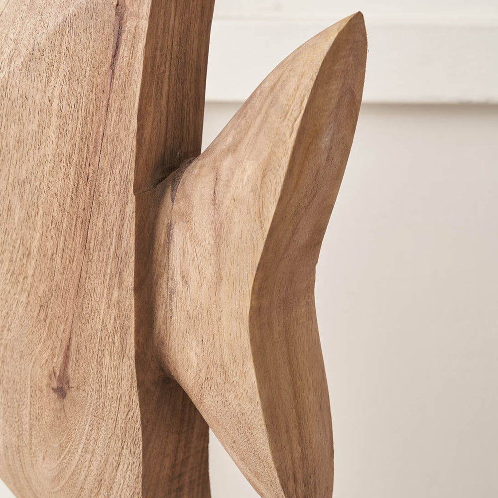 Aquaia Natural Handcarved Mango Wood Altum Angelfish Ornament