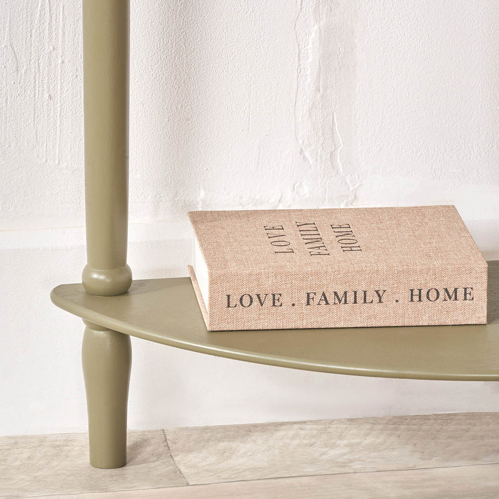 Cleveland Olive Wood Half Moon Console Table