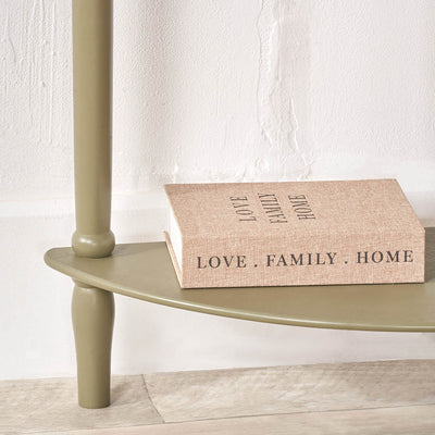 Cleveland Olive Wood Half Moon Console Table