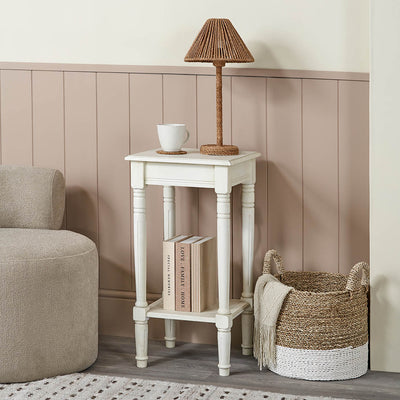 Cleveland White Wood Accent Table