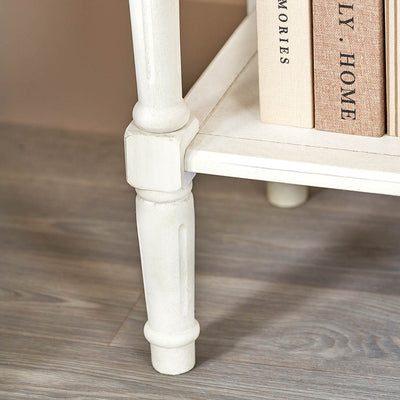 Cleveland White Wood Accent Table