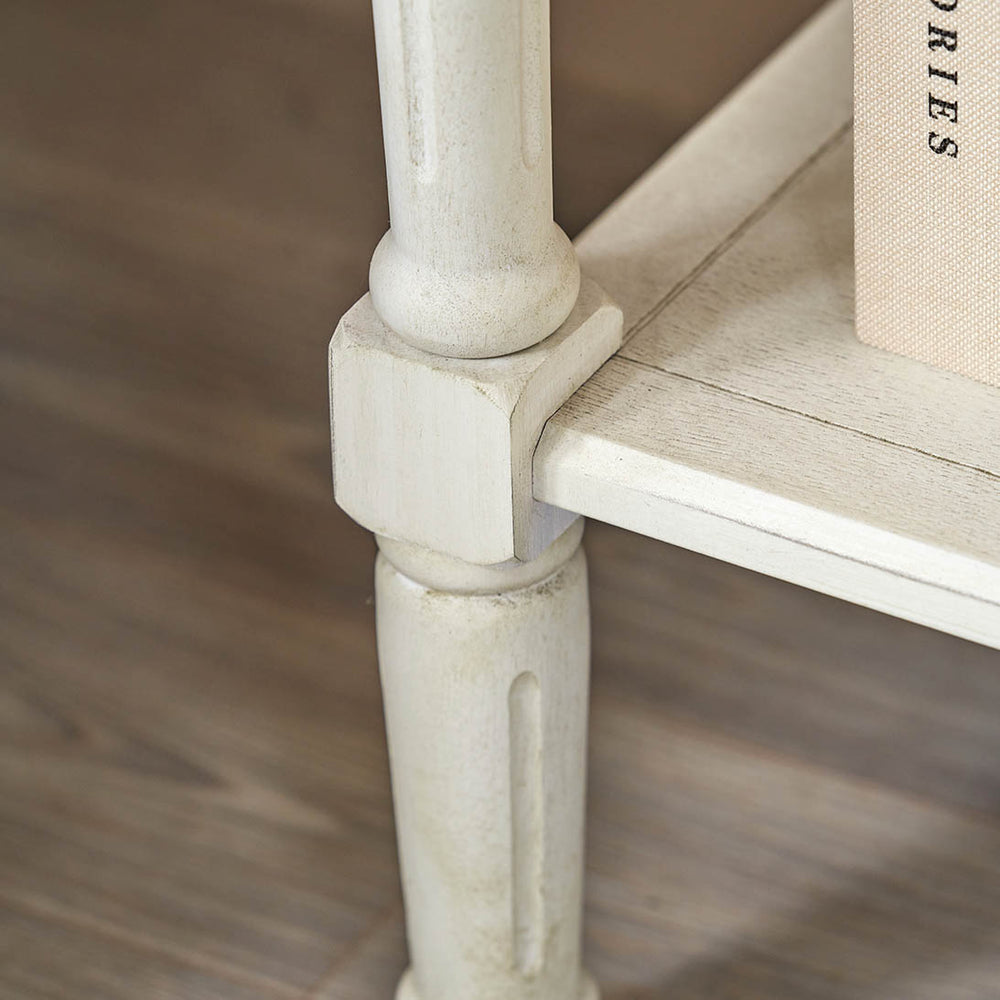 Cleveland White Wood Accent Table